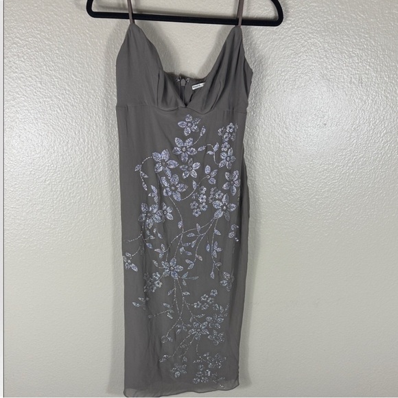 House of CB Blanca Smoke Crystal Embellished Midi Dress - Picture 3 of 14